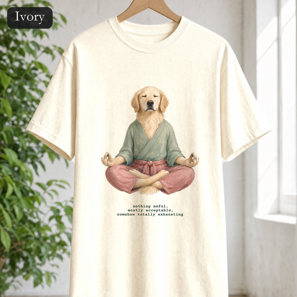 Yoga Dog Shirt, Namaste Zen Dog Tee, Funny Meditation Dog Mom Gift, Painterly Dog Lover Sweatshirt
