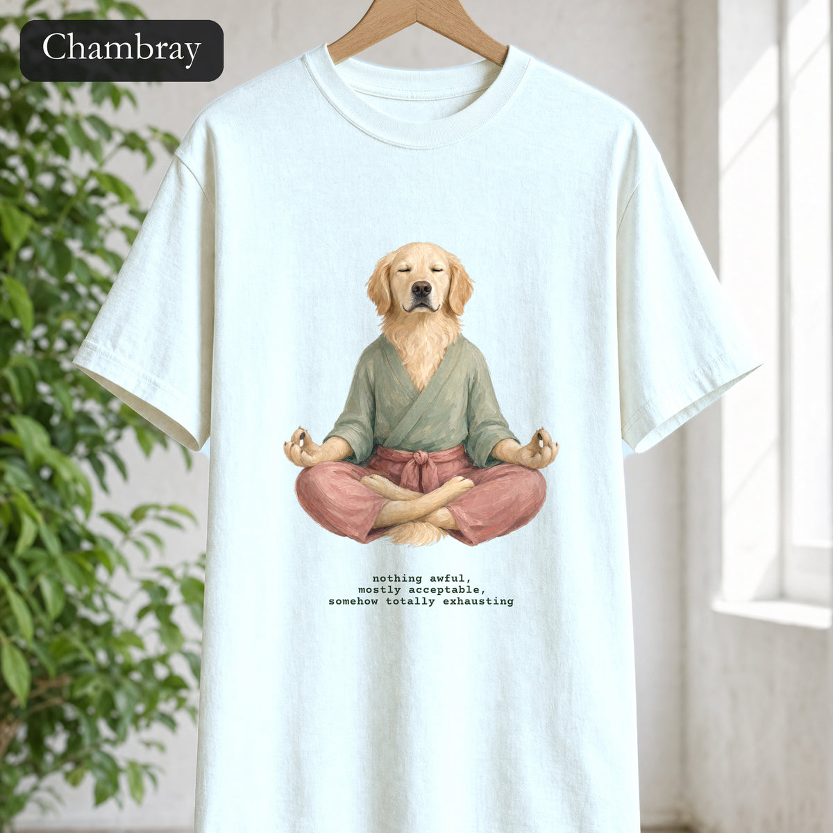 Yoga Dog Shirt, Namaste Zen Dog Tee, Funny Meditation Dog Mom Gift, Painterly Dog Lover Sweatshirt