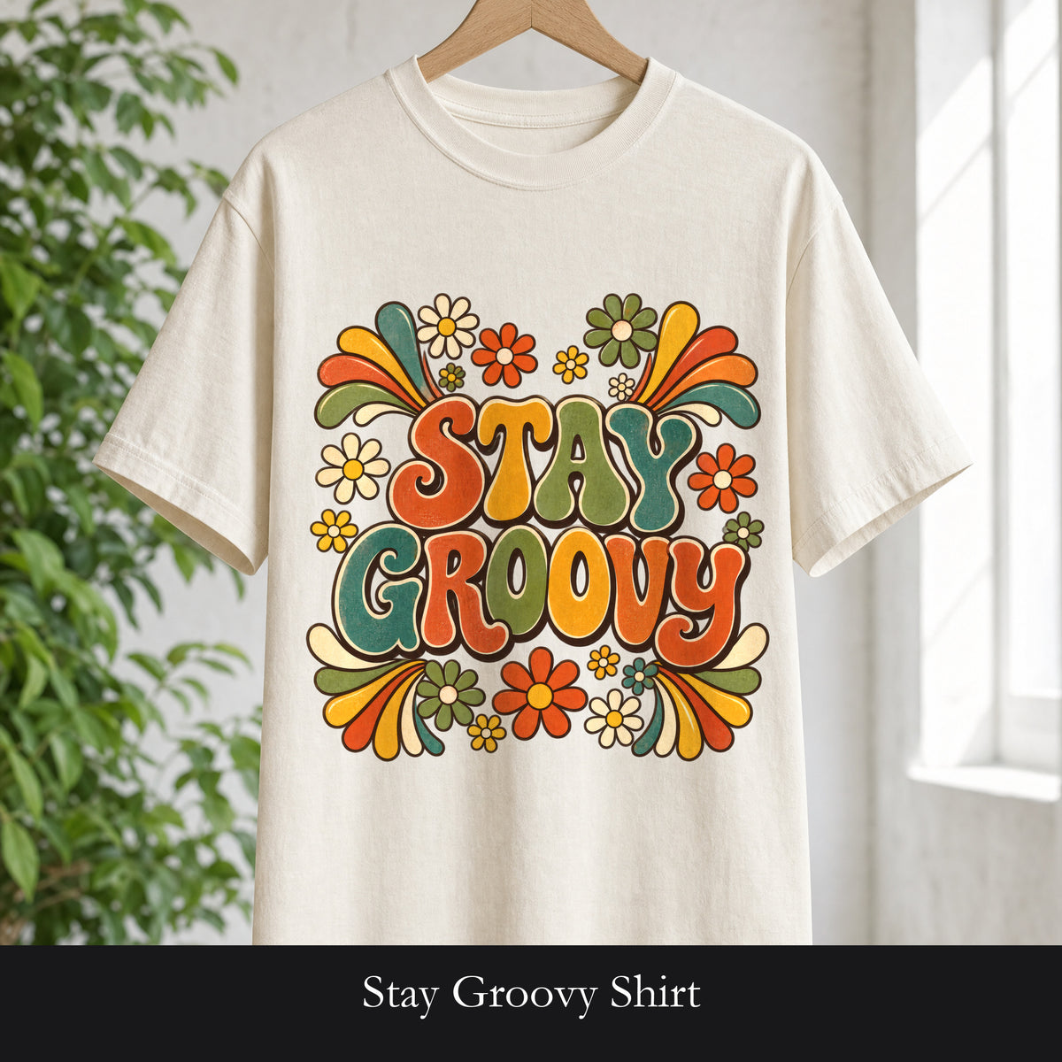 Stay Groovy Shirt, Retro 70s Tee, Groovy Aesthetic Gift, Positive Vibes Sweatshirt