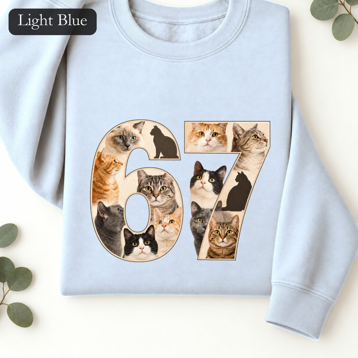 67 Cats Shirt, Funny 67 Meme Cat Tee, Trendy Cat Number Gift, Cat Lover Sweatshirt