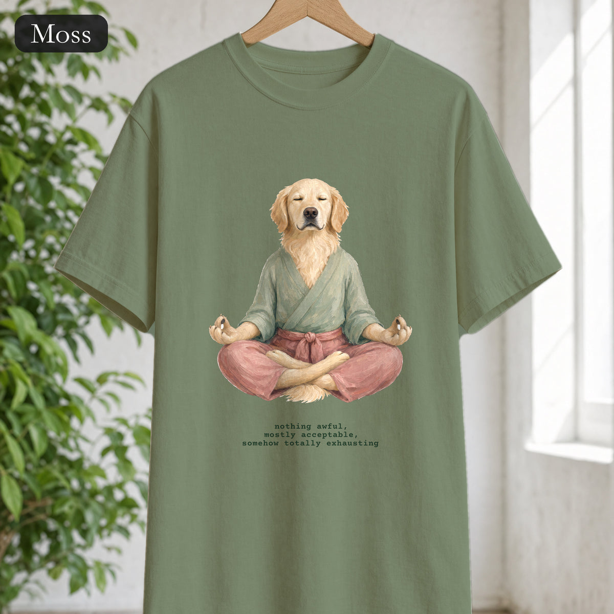 Yoga Dog Shirt, Namaste Zen Dog Tee, Funny Meditation Dog Mom Gift, Painterly Dog Lover Sweatshirt