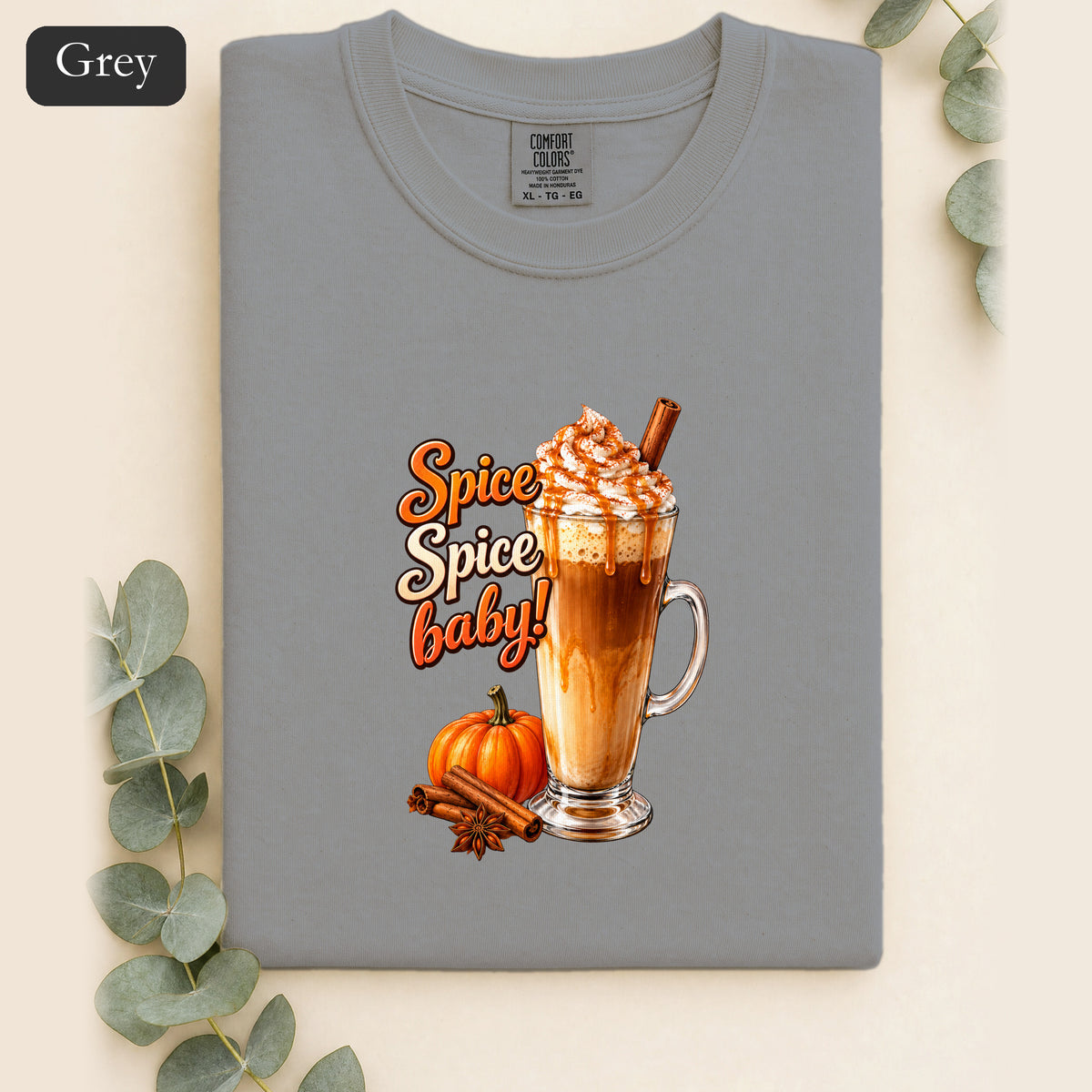 Spice Spice Baby Pumpkin Spice Latte Shirt | Fall Coffee Tee