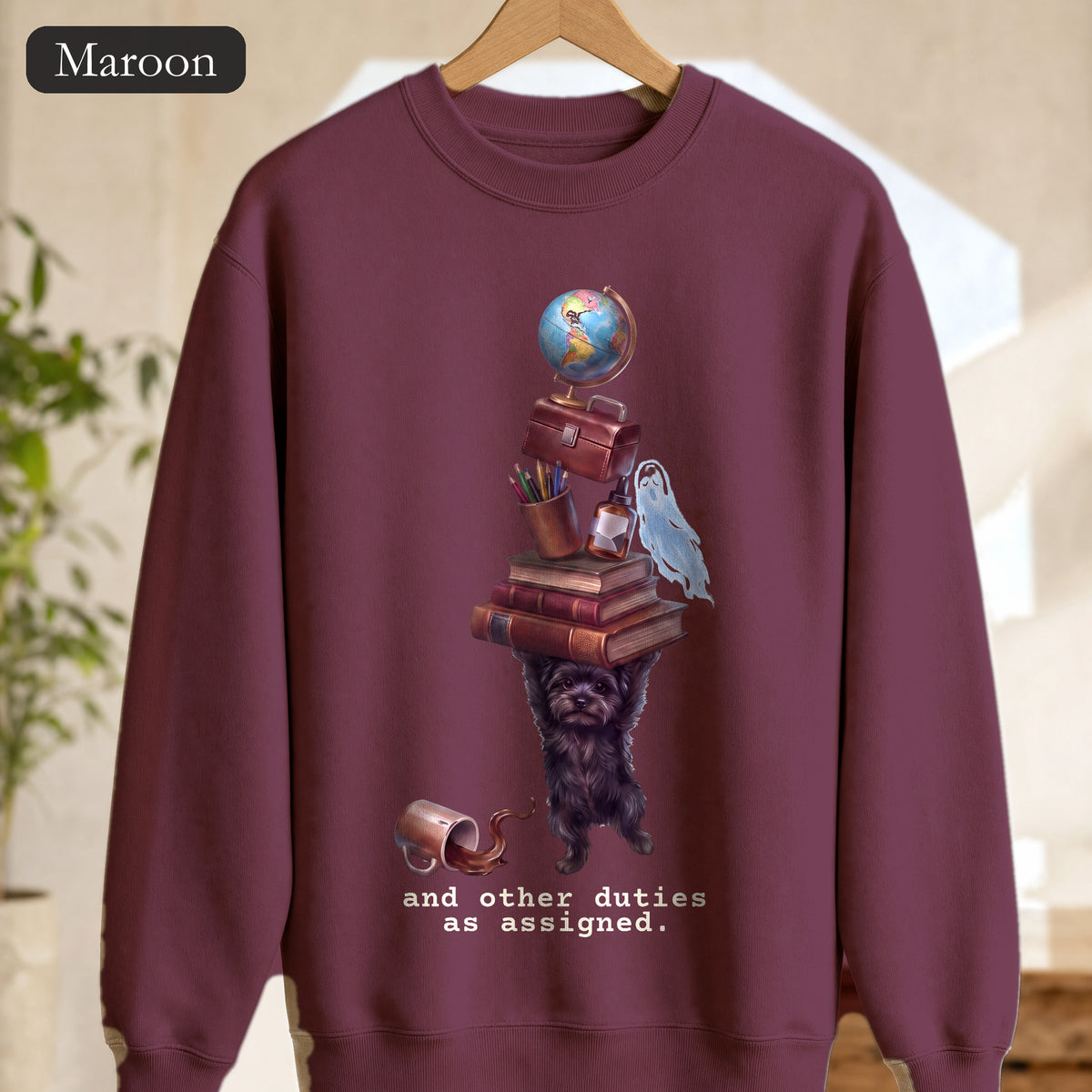 And Other Duties As Assigned Sweatshirt, Funny Paraprofessional Crewneck, School Staff Dog Sweatshirt, Teacher and Teacher Aide Gift