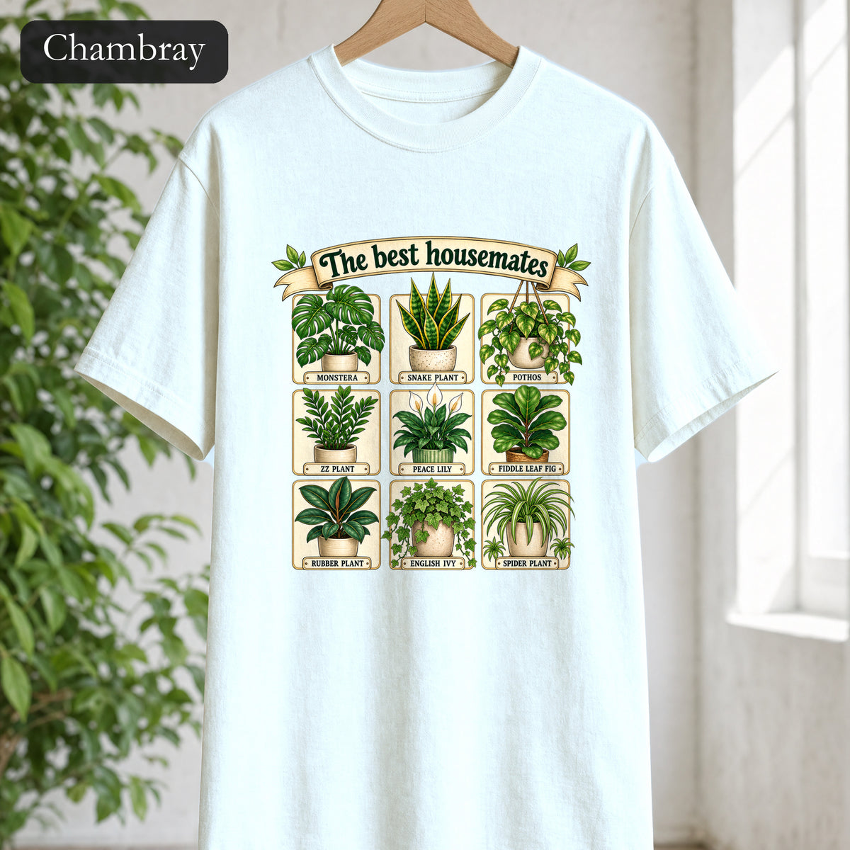 The Best Housemates plant grid Shirt | Tee