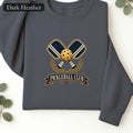 Pickleball Club Paddle and Ball Sweatshirt | Faux Embroidery