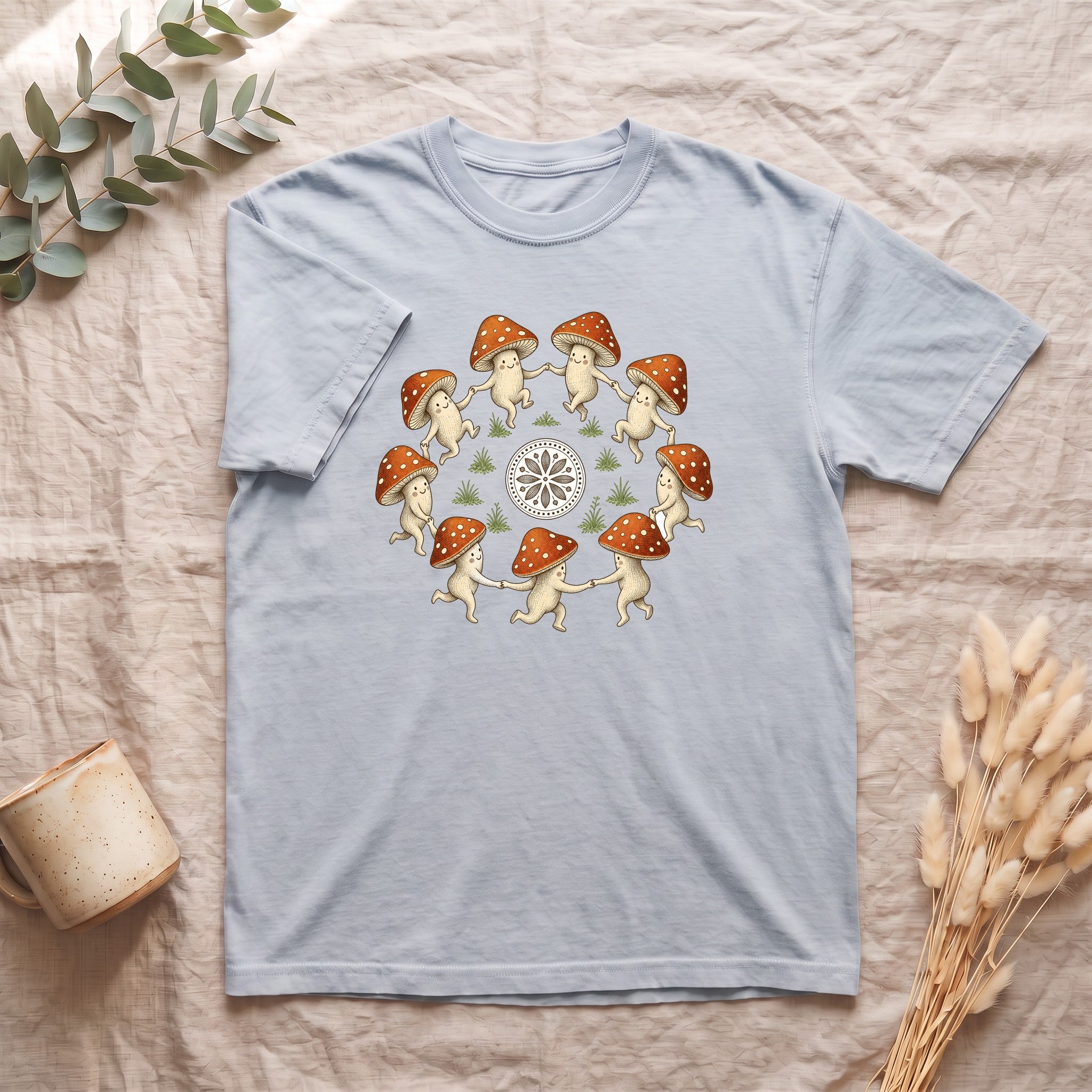 Cottagecore Mushroom Shirt, Fairy Ring Tee, Goblincore Nature Gift, Whimsical Mushroom Sweatshirt