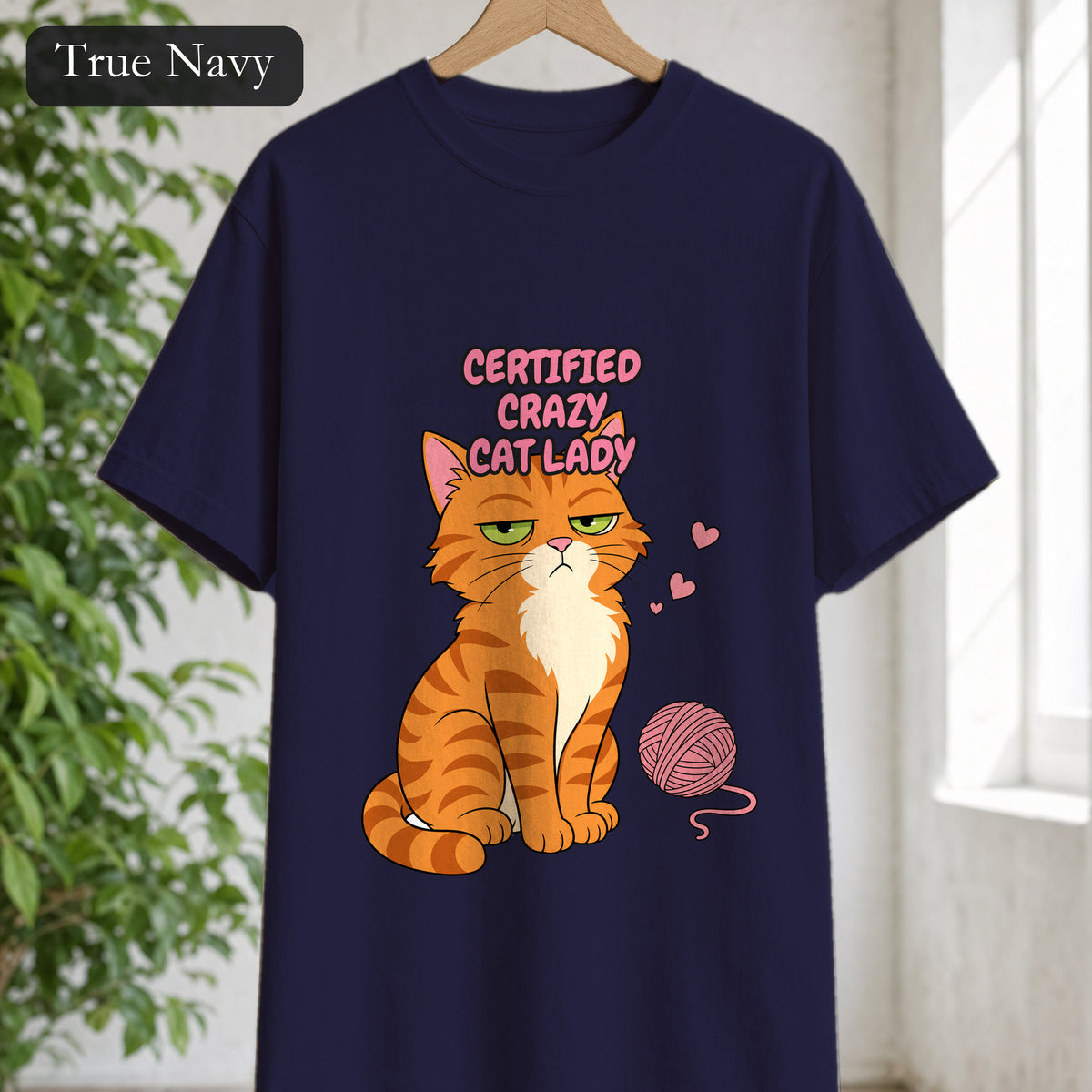 Certified Crazy Cat Lady Shirt, Orange Cat Mom Tee, Ginger Cat Lover Gift, Funny Cat Owner Sweatshirt