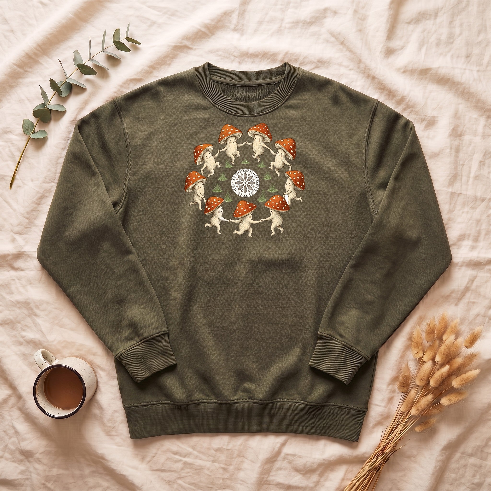 Cottagecore Mushroom Shirt, Fairy Ring Tee, Goblincore Nature Gift, Whimsical Mushroom Sweatshirt