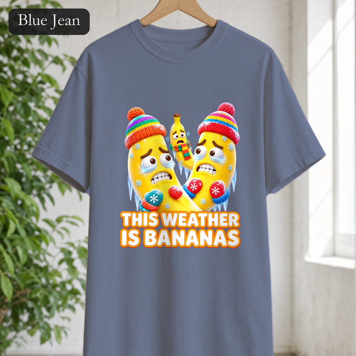 This Weather Is Bananas Shirt, Funny Freezing Banana Tee, Winter Fruit Pun Gift, Cold Weather Humor Sweatshirt