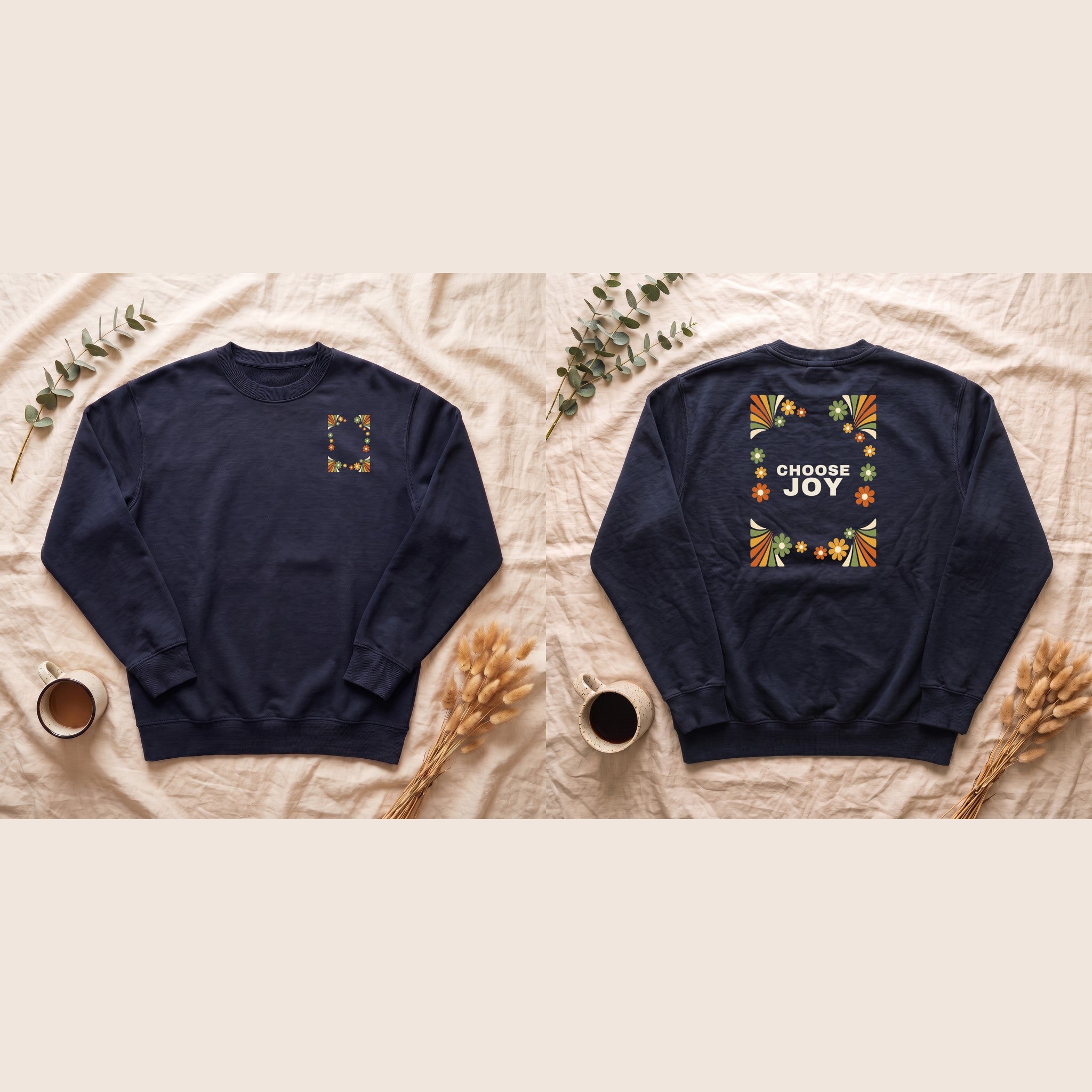 Choose Joy Shirt, Retro Groovy Tee, 70s Aesthetic Gift, Positive Affirmation Sweatshirt