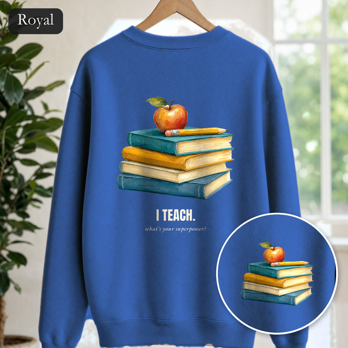 Teacher Shirt, I Teach What's Your Superpower Tee, Teacher Appreciation Gift, Painterly Back to School Sweatshirt