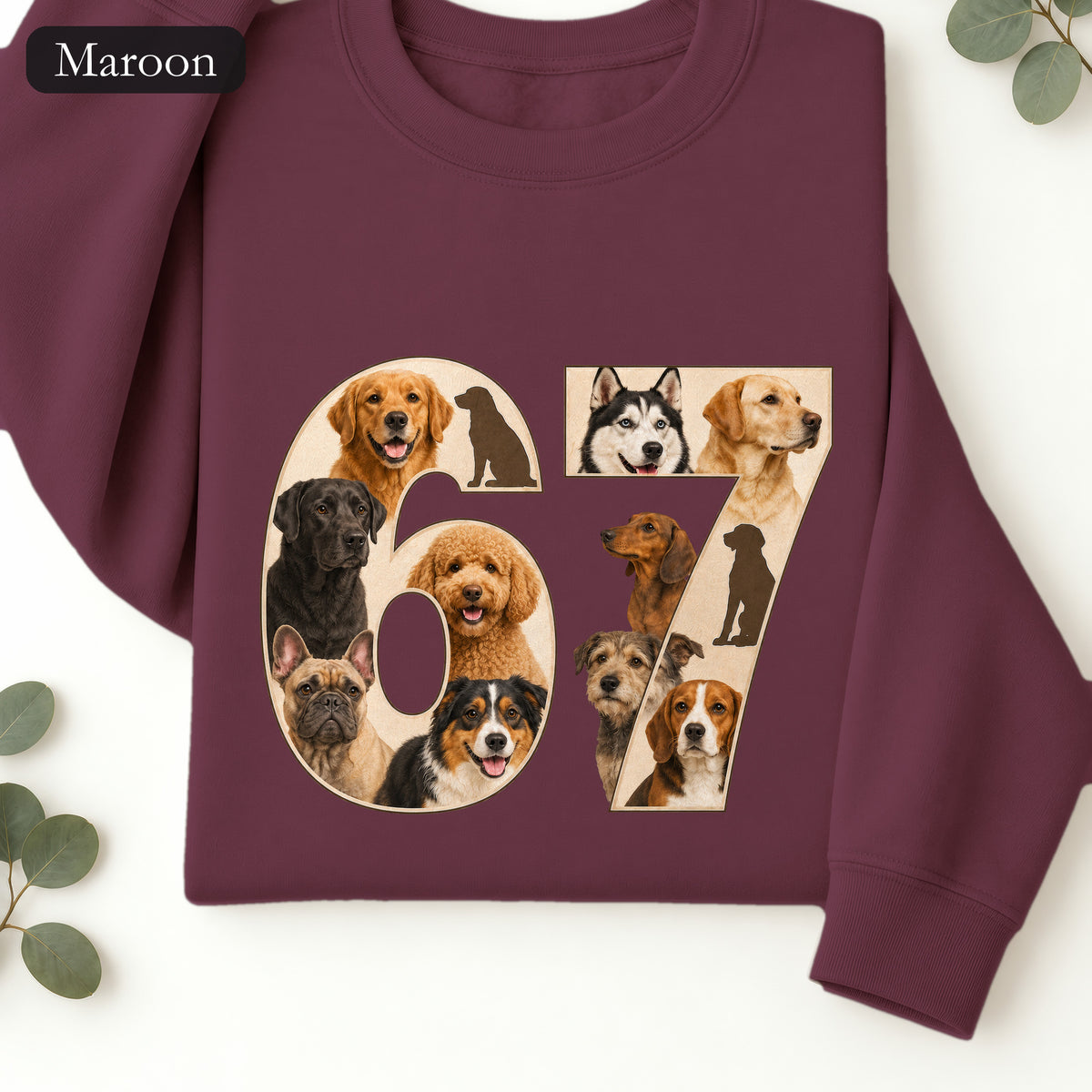 67 Dogs Shirt, Funny 67 Meme Dog Tee, Trendy Dog Number Gift, Dog Lover Sweatshirt