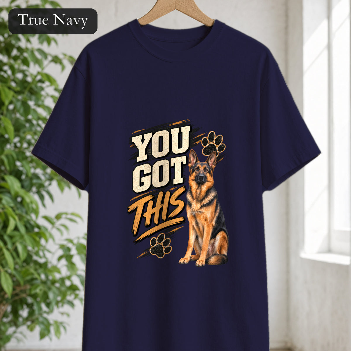 You Got This German Shepherd Shirt, GSD Dog Lover Motivational Tee, Encouragement Dog Mom Gift, Painterly Dog Shirt
