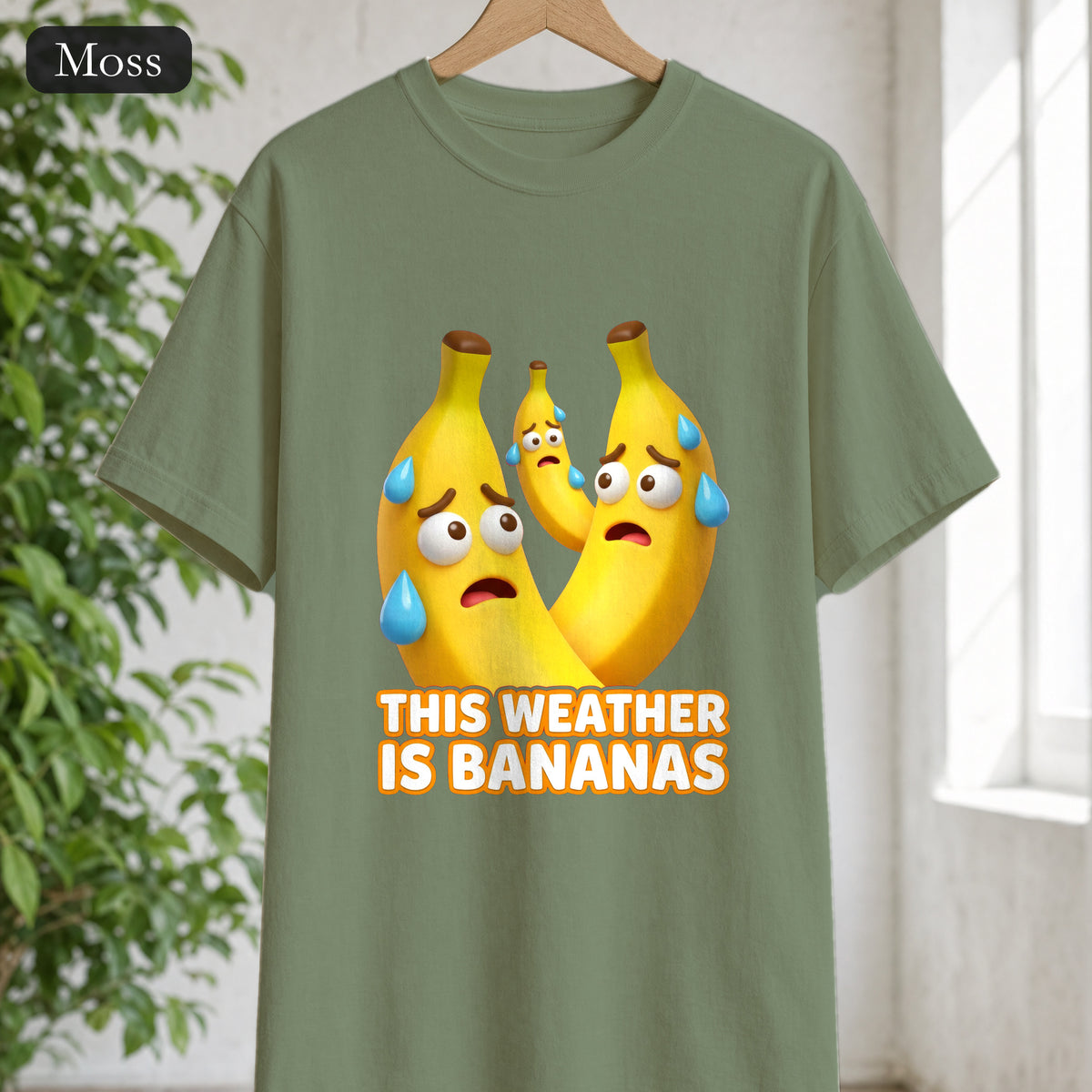 This Weather Is Bananas Shirt, Funny Sweating Banana Tee, Summer Heat Humor Gift, Hot Weather Pun Sweatshirt