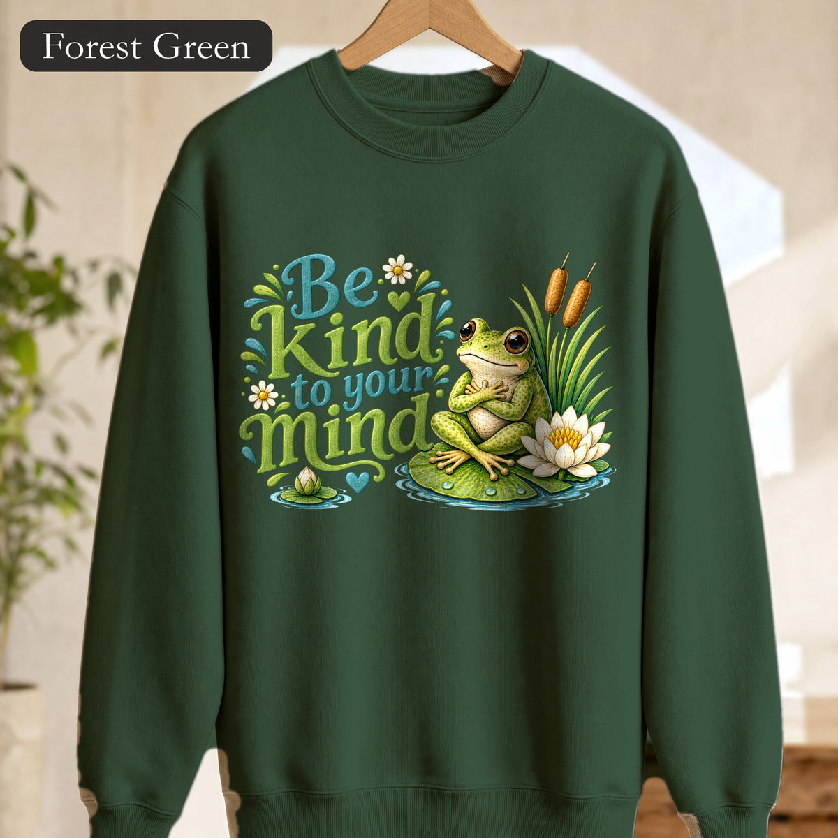 Be Kind To Your Mind Shirt, Cute Frog Tee, Mental Health Awareness Gift, Kawaii Frog Sweatshirt