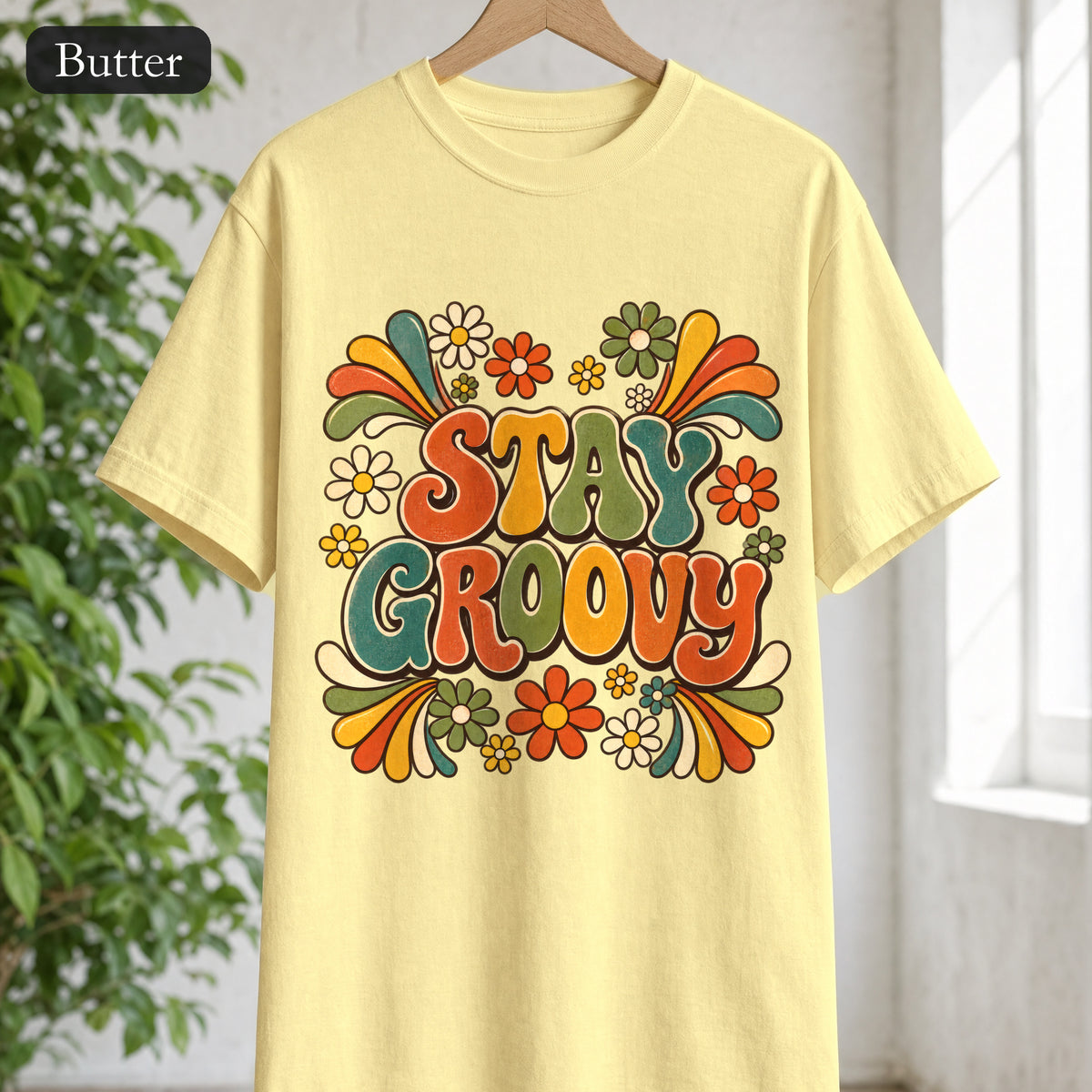 Stay Groovy Shirt, Retro 70s Tee, Groovy Aesthetic Gift, Positive Vibes Sweatshirt