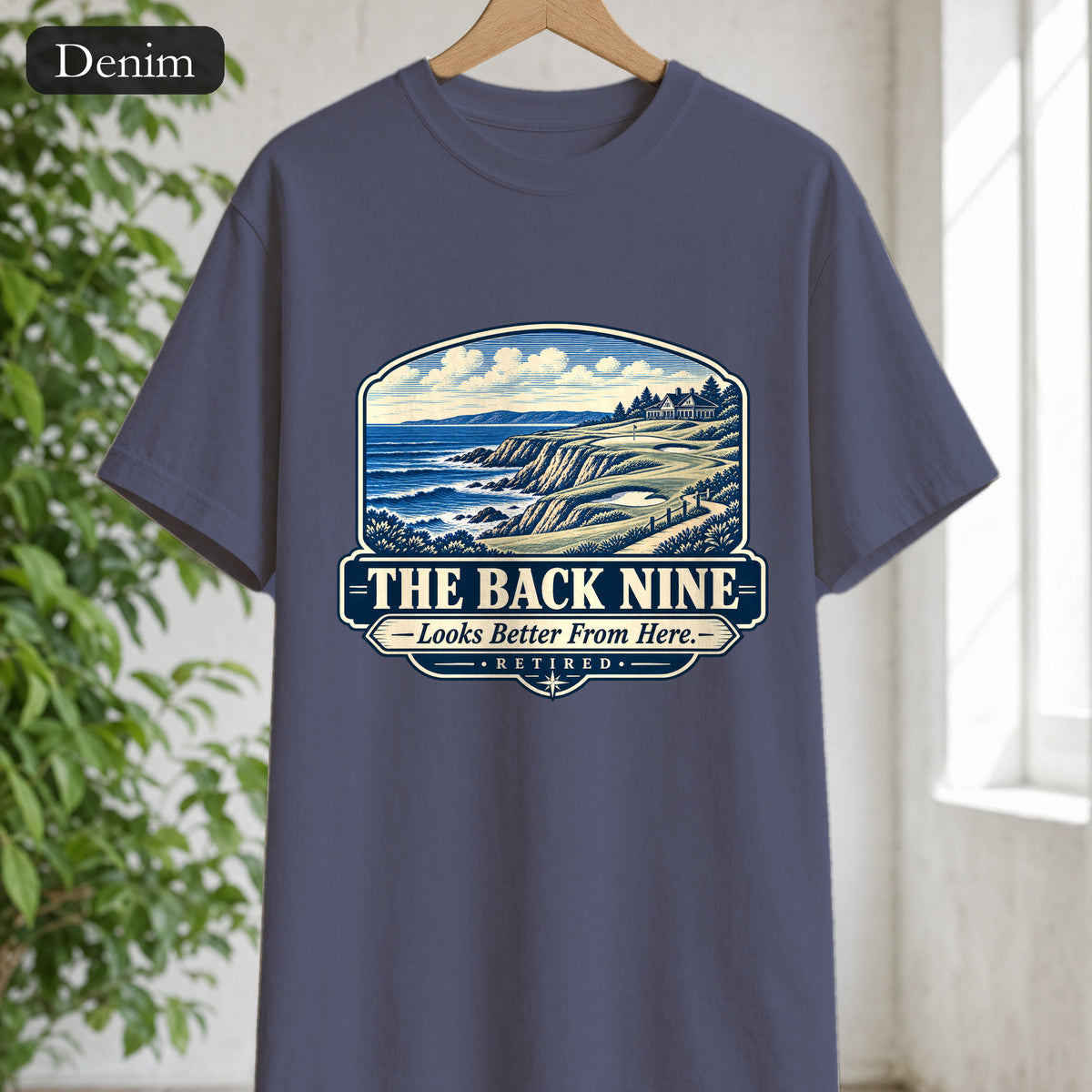 The Back Nine Shirt, Scenic Golf Coast Tee, Vintage Golf Course Graphic, Golfer Gift