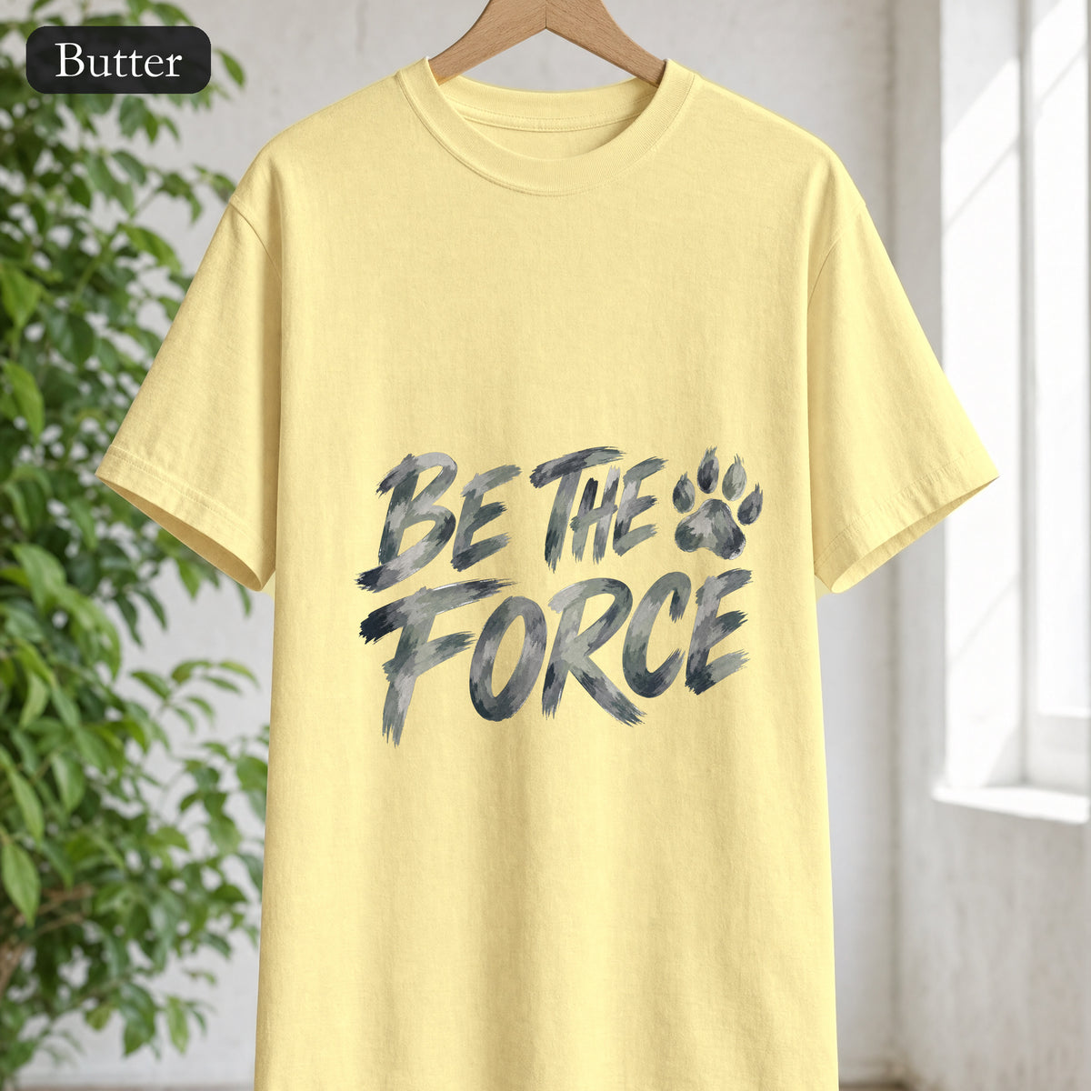 Be The Force Shirt, Camo Motivational Tee, Inspirational Encouragement Gift, Positive Vibes Paw Print Sweatshirt
