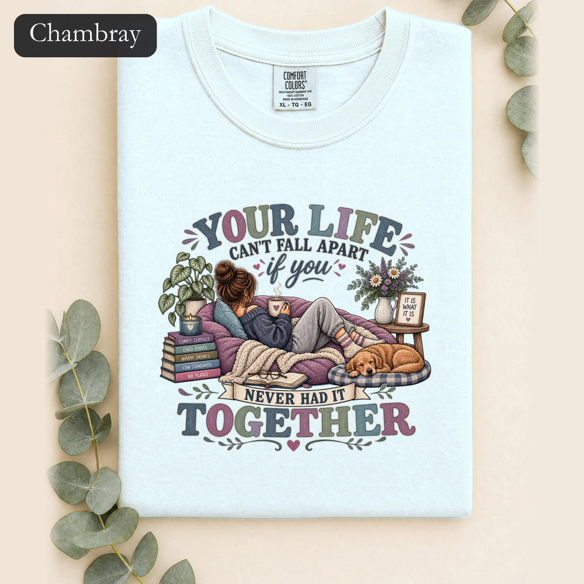 Your Life Your Cottagecore Aesthetic Shirt | Cozy Reading Dog Design