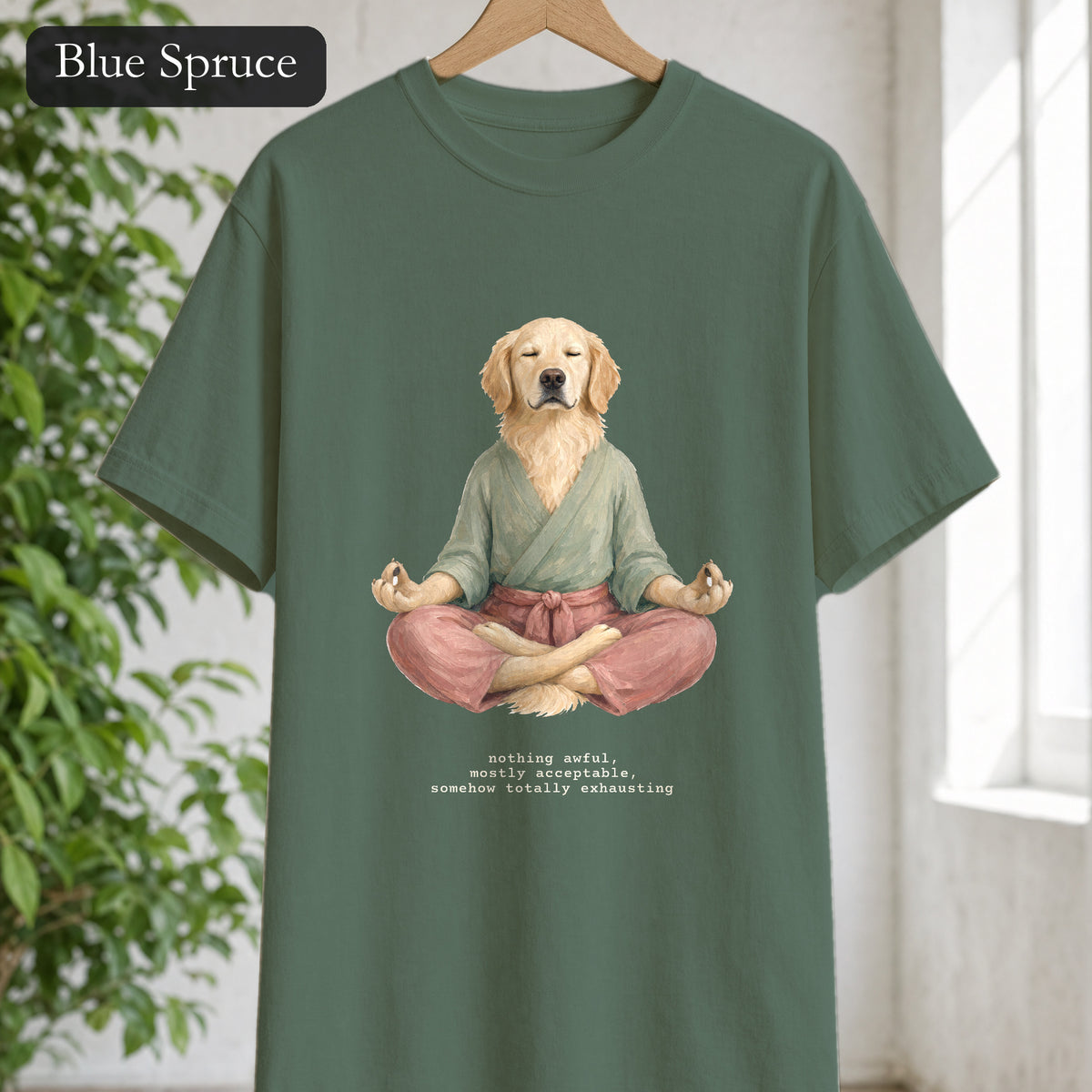 Yoga Dog Shirt, Namaste Zen Dog Tee, Funny Meditation Dog Mom Gift, Painterly Dog Lover Sweatshirt