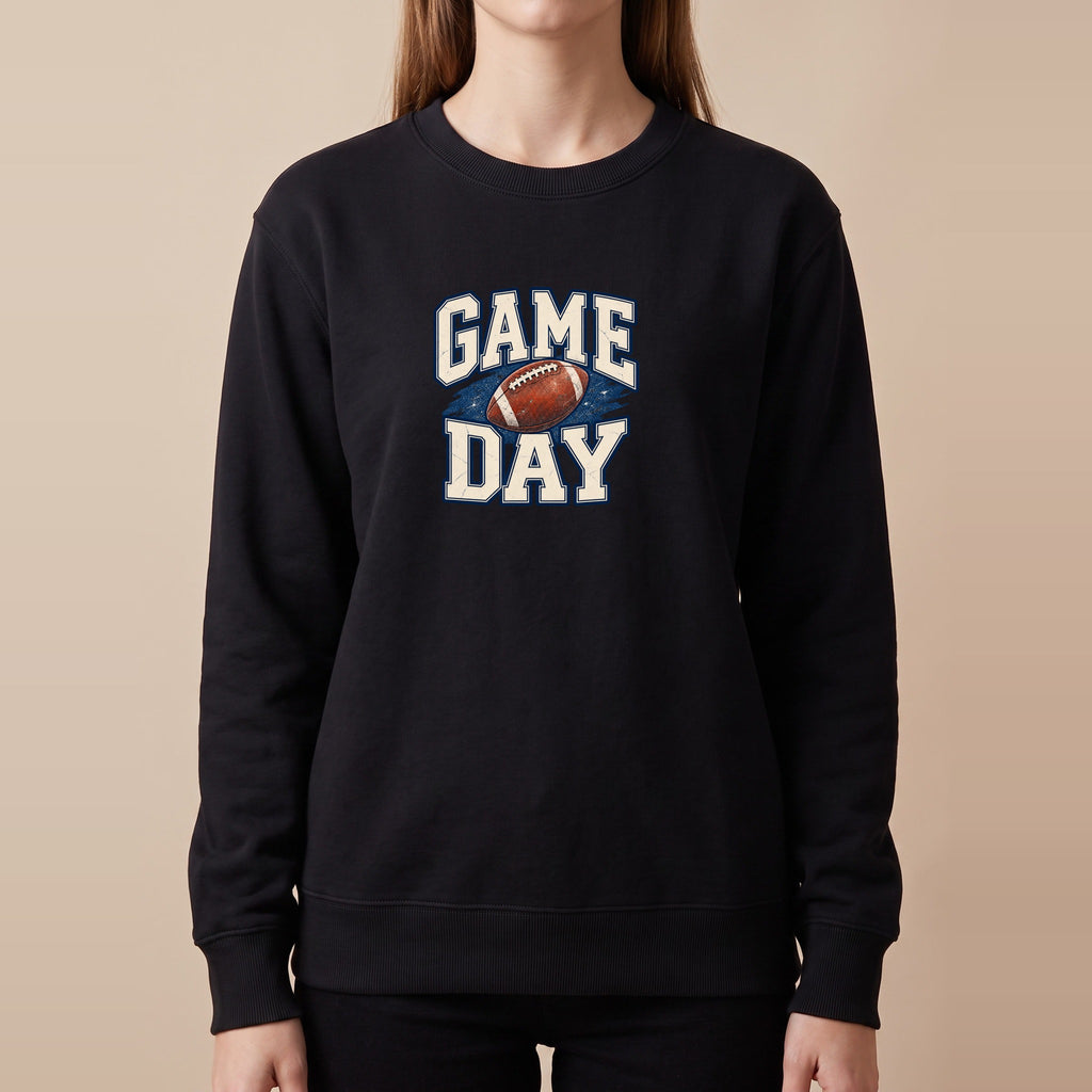Game Day Sweatshirt — Vintage Football Crewneck. Football Dad Sweatshirt. Football Mom Sweatshirt. Football Fan. Football Tailgate.
