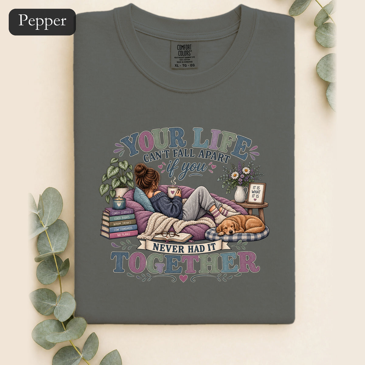 Your Life Your Cottagecore Aesthetic Shirt | Cozy Reading Dog Design