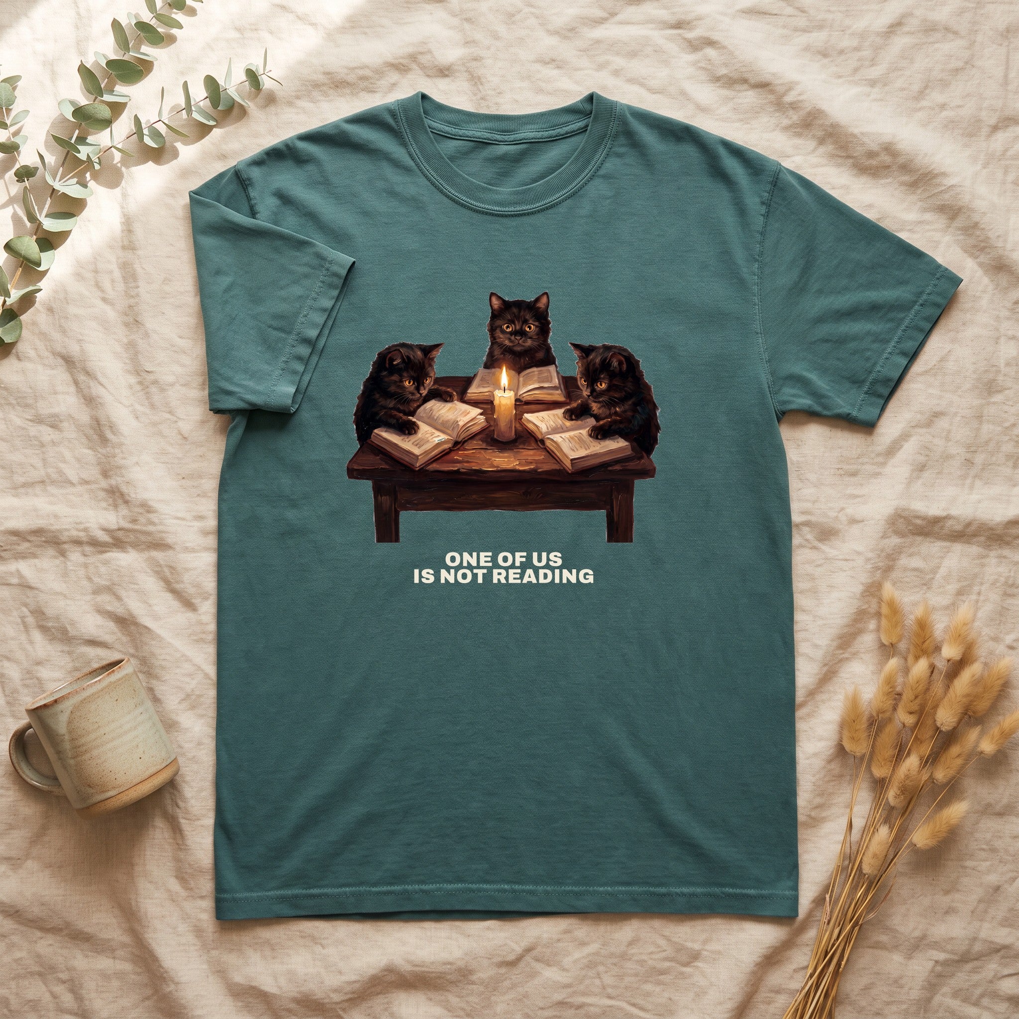 Book Club Cats Shirt, One Of Us Is Not Reading Tee, Funny Book Club Group Tee, Reader Cat Lover Gift