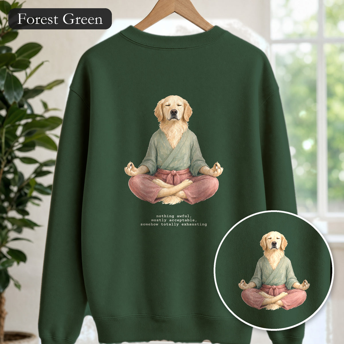 Yoga Dog Shirt, Namaste Zen Dog Tee, Funny Meditation Dog Mom Gift, Painterly Dog Lover Sweatshirt