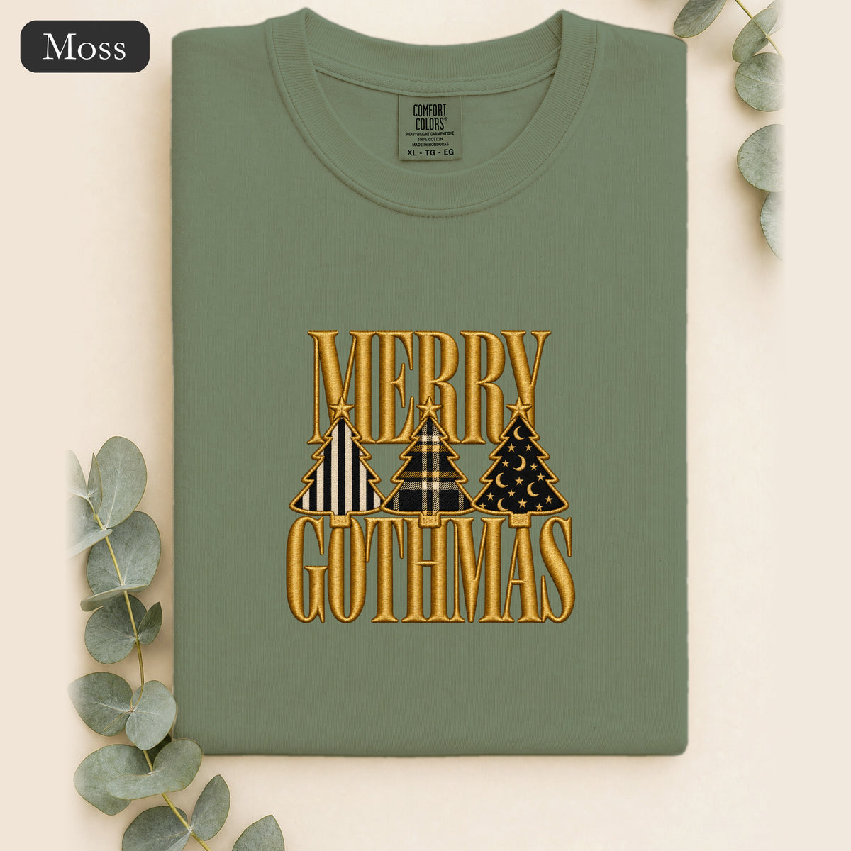 Merry Gothmas Shirt | Gothic Christmas Tree Typography