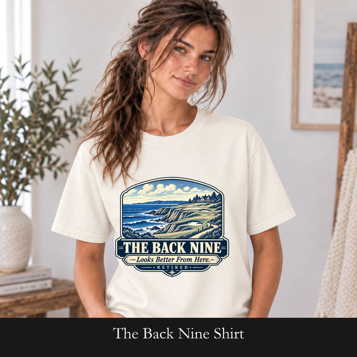 The Back Nine Shirt, Scenic Golf Coast Tee, Vintage Golf Course Graphic, Golfer Gift