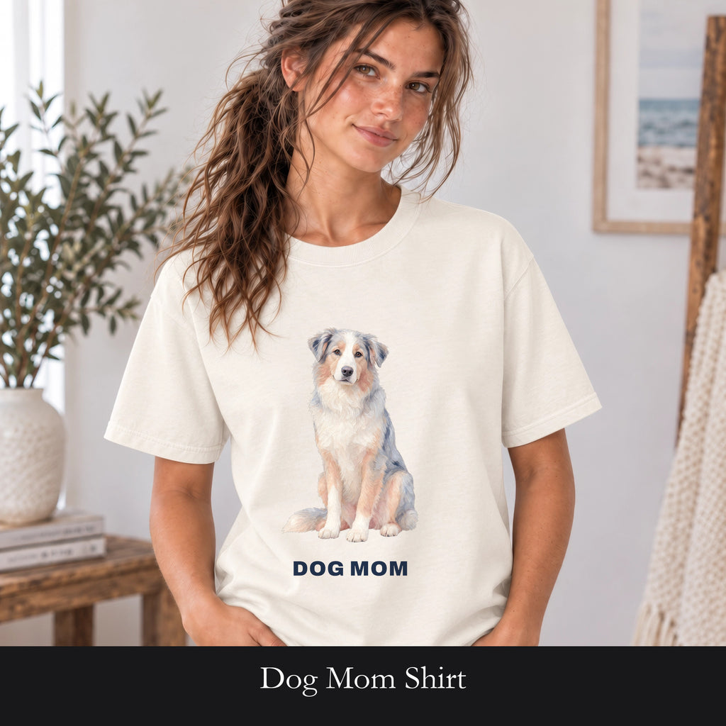Dog Mom Shirt, Pastel Painterly Dog Tee, Cute Dog Lover Gift, Dog Owner Sweatshirt for Her