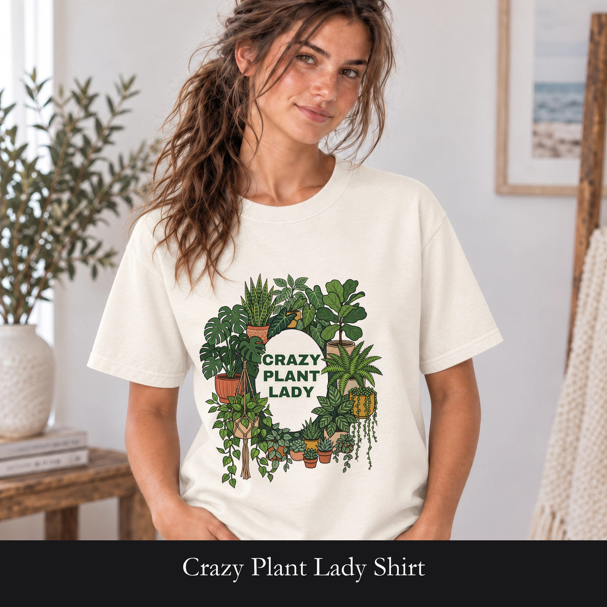Crazy Plant Lady Shirt, Plant Mom Tee, Houseplant Lover Gift, Gardening Plant Sweatshirt