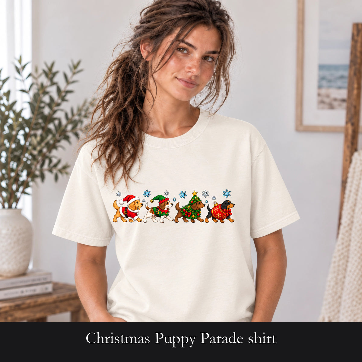 Christmas Puppy Parade shirt | Holiday dog tee